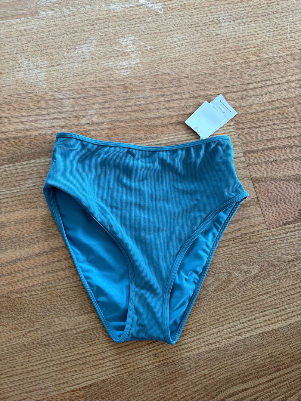 High-Waist Swim Bottoms in Teal - Women Swim